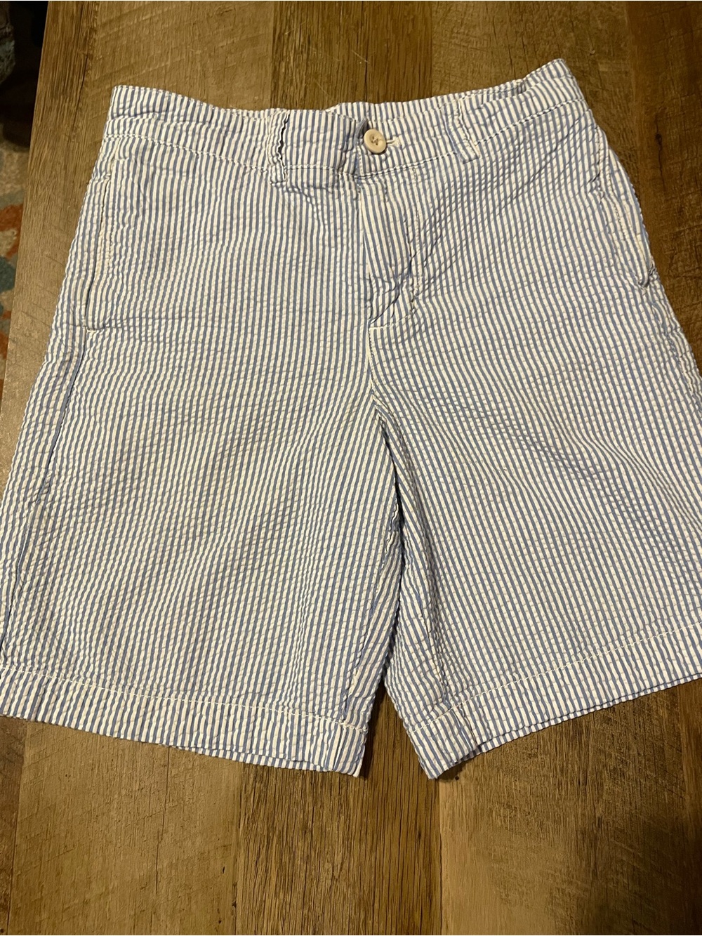 Boy’s Vineyard Vines Blue and White Seersucker Shorts